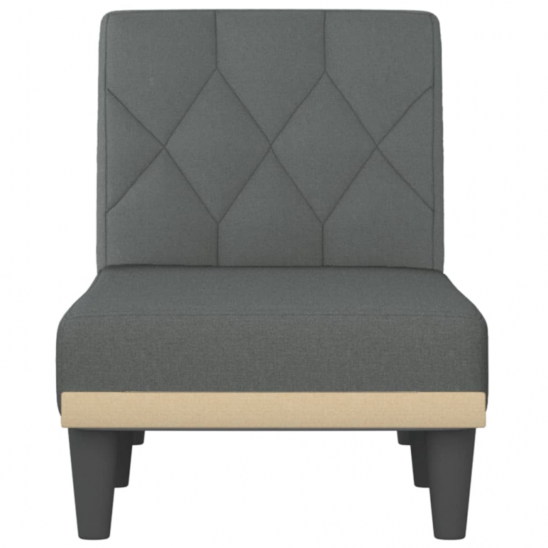 Chaiselongue Dunkelgrau Stoff