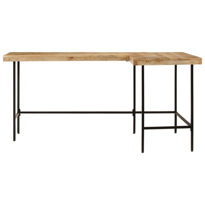 Schreibtisch 165x110x77 cm Massivholz Mango und Eisen