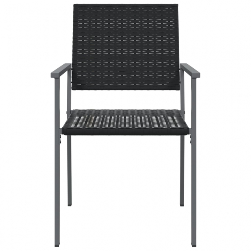 Gartenstühle 4 Stk. Schwarz 54x62,5x89 cm Poly Rattan