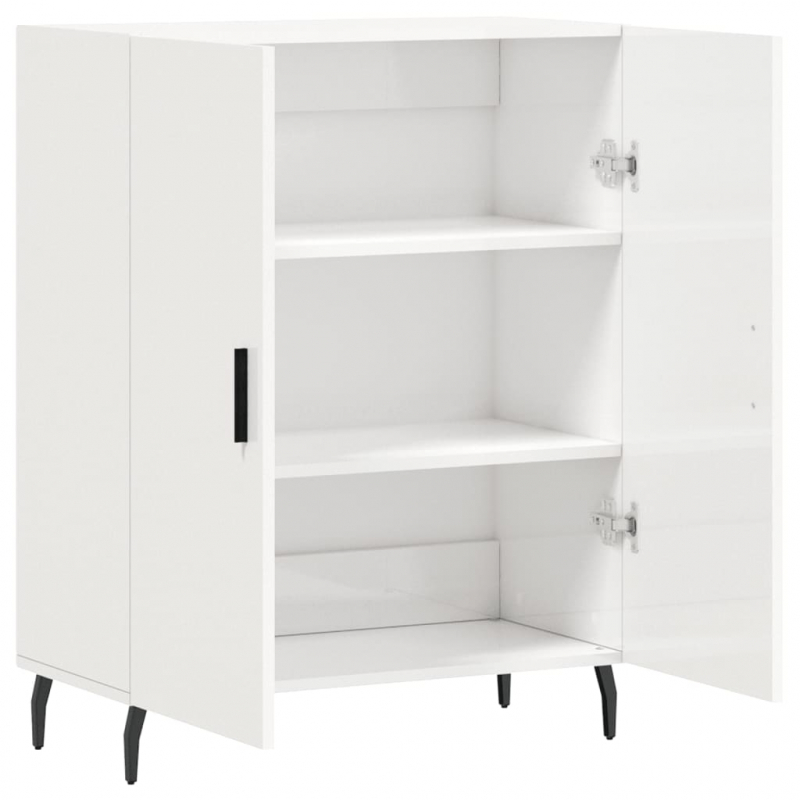 Sideboard Hochglanz-Weiß 69,5x34x90 cm Holzwerkstoff