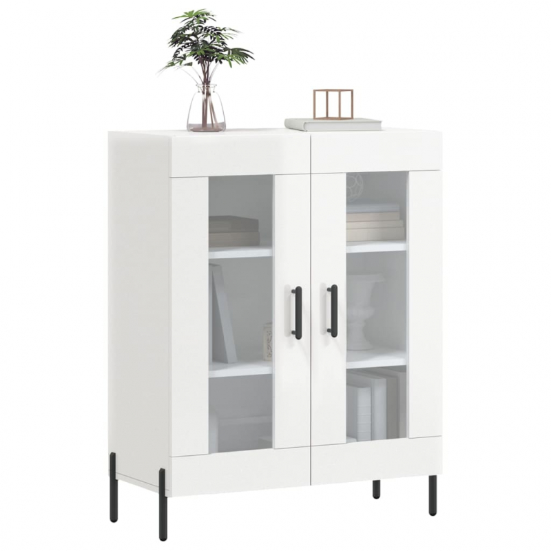 Sideboard Hochglanz-Weiß 69,5x34x90 cm Holzwerkstoff