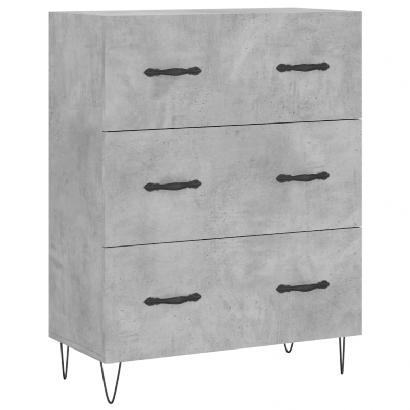 Sideboard Betongrau 69,5x34x90 cm Holzwerkstoff