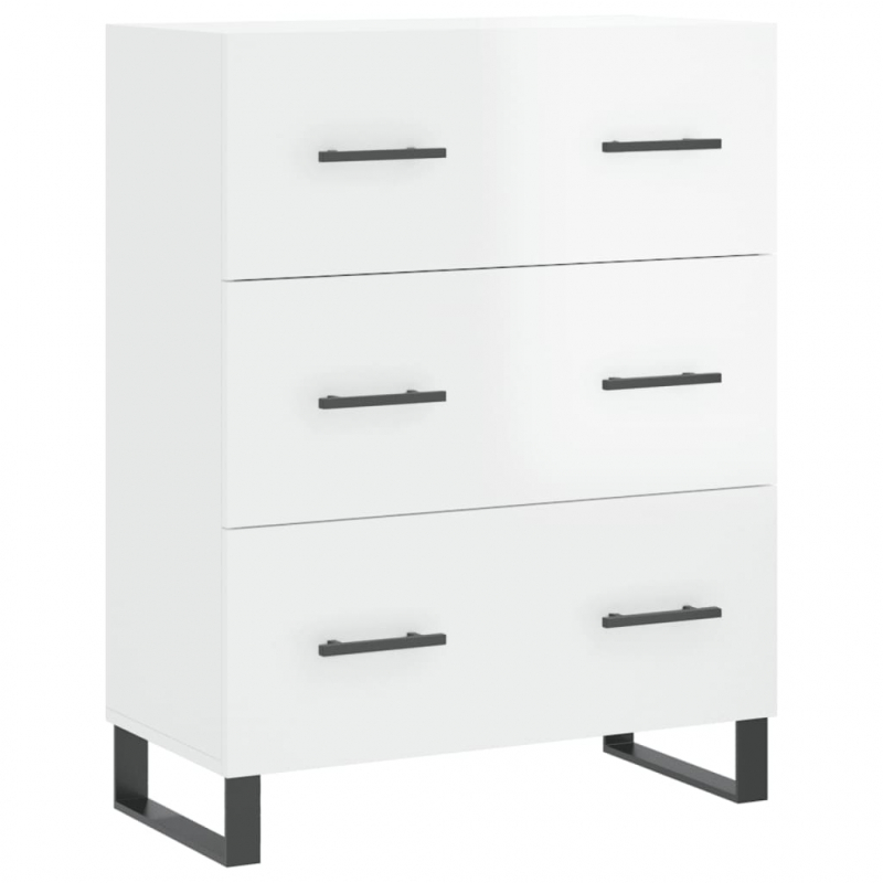 Sideboard Hochglanz-Weiß 69,5x34x90 cm Holzwerkstoff