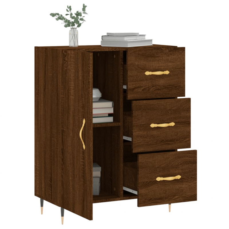 Sideboard Braun Eichen-Optik 69,5x34x90 cm Holzwerkstoff