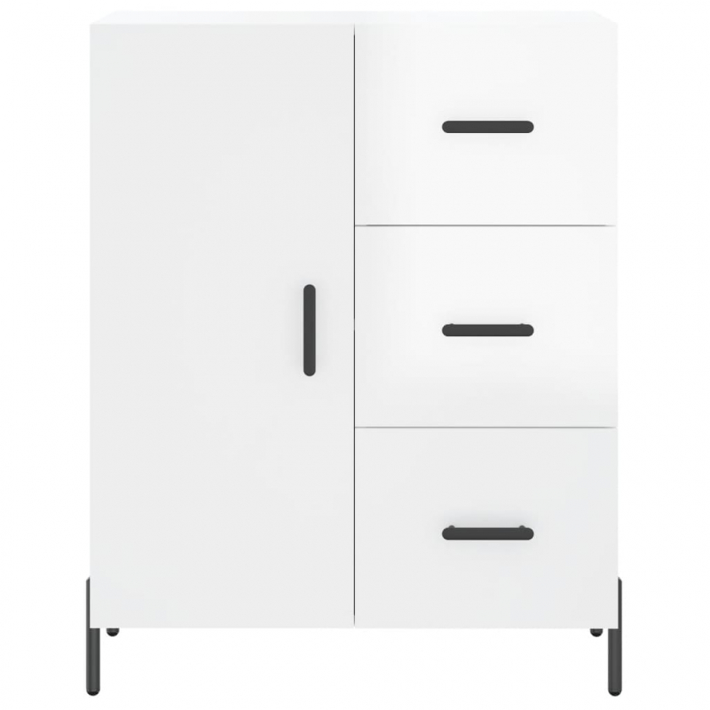 Sideboard Hochglanz-Weiß 69,5x34x90 cm Holzwerkstoff