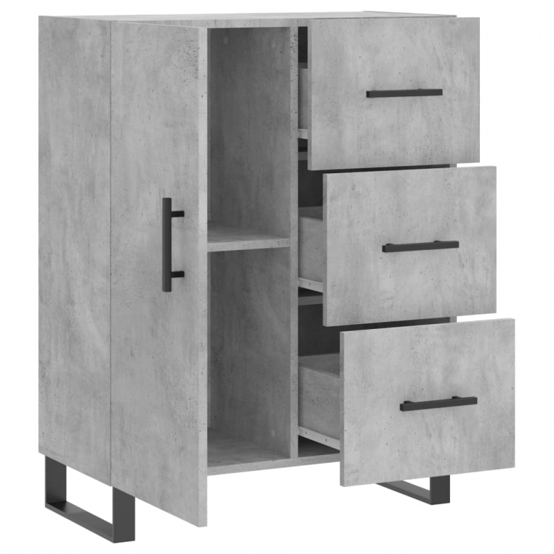 Sideboard Betongrau 69,5x34x90 cm Holzwerkstoff