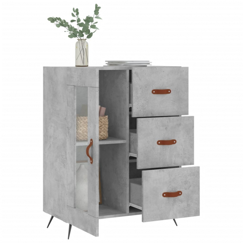 Sideboard Betongrau 69,5x34x90 cm Holzwerkstoff