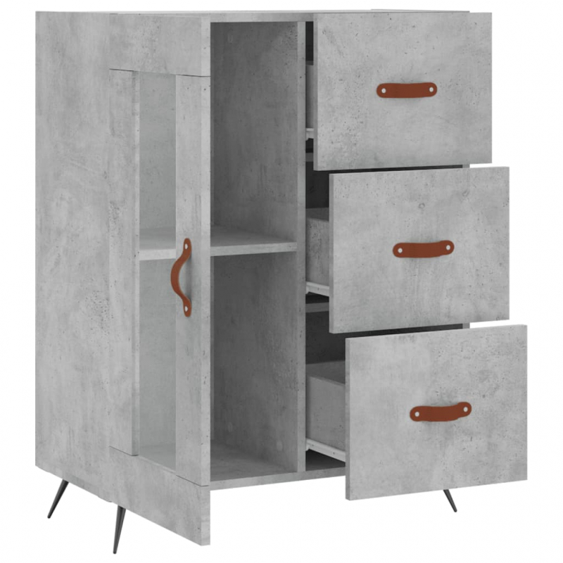 Sideboard Betongrau 69,5x34x90 cm Holzwerkstoff