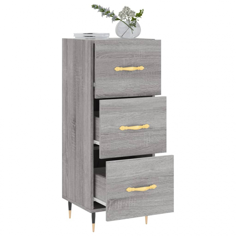Sideboard Grau Sonoma 34,5x34x90 cm Holzwerkstoff