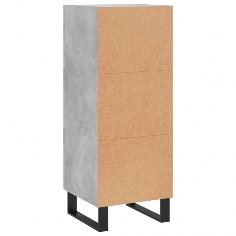 Sideboard Betongrau 34,5x34x90 cm Holzwerkstoff