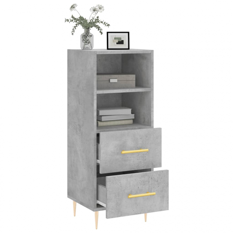Sideboard Betongrau 34,5x34x90 cm Holzwerkstoff