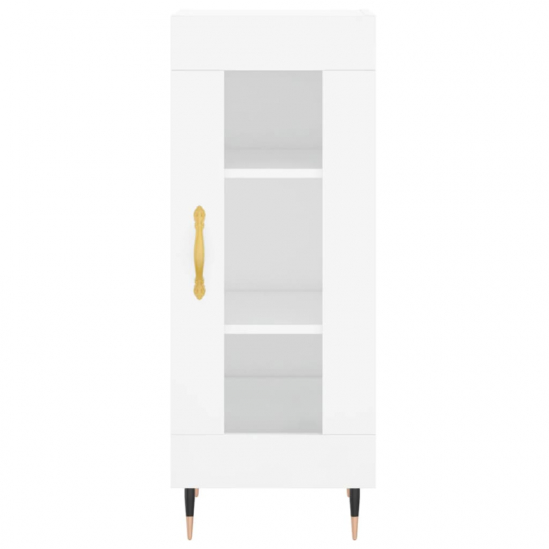 Sideboard Hochglanz-Weiß 34,5x34x90 cm Holzwerkstoff