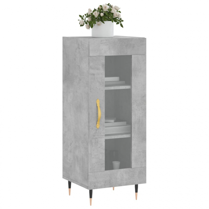 Sideboard Betongrau 34,5x34x90 cm Holzwerkstoff