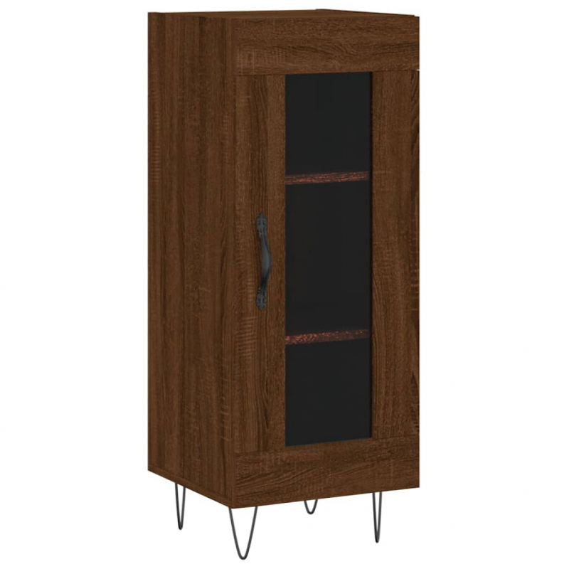 Sideboard Braun Eichen-Optik 34,5x34x90 cm Holzwerkstoff