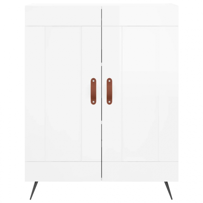 Sideboard Hochglanz-Weiß 69,5x34x90 cm Holzwerkstoff