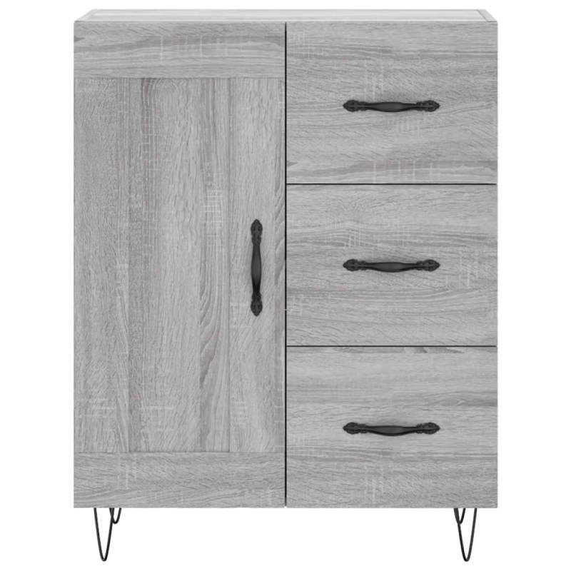 Sideboard Grau Sonoma 69,5x34x90 cm Holzwerkstoff