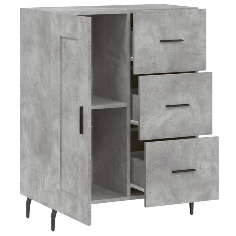 Sideboard Betongrau 69,5x34x90 cm Holzwerkstoff