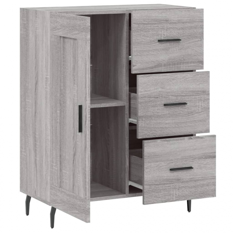 Sideboard Grau Sonoma 69,5x34x90 cm Holzwerkstoff
