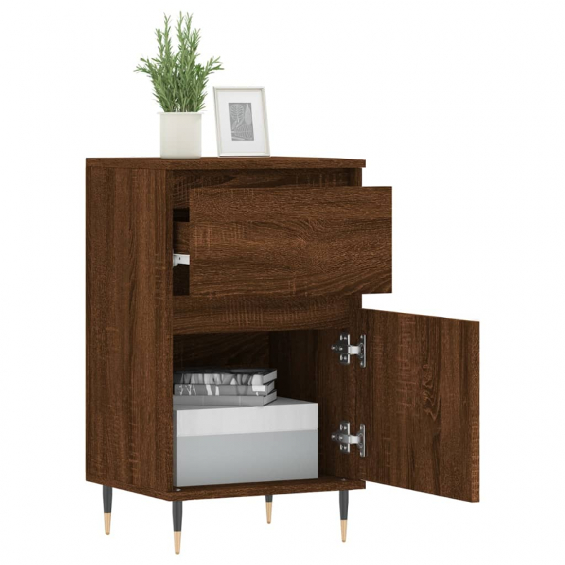 Sideboard Braun Eichen-Optik 40x35x70 cm Holzwerkstoff