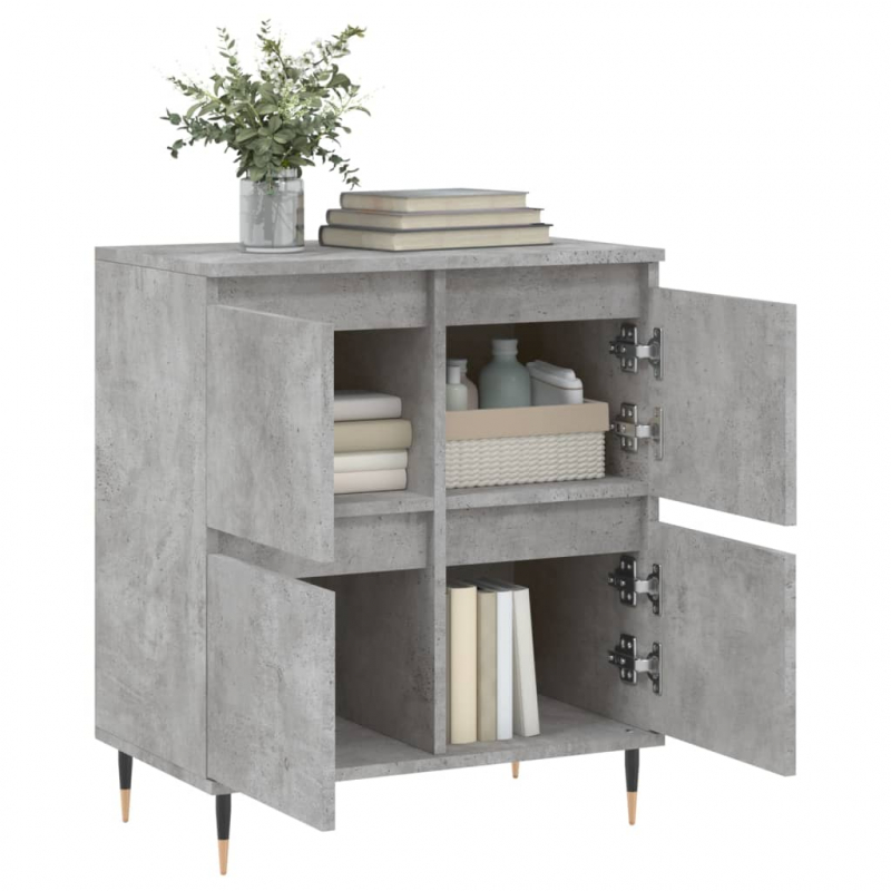 Sideboard Betongrau 60x35x70 cm Holzwerkstoff