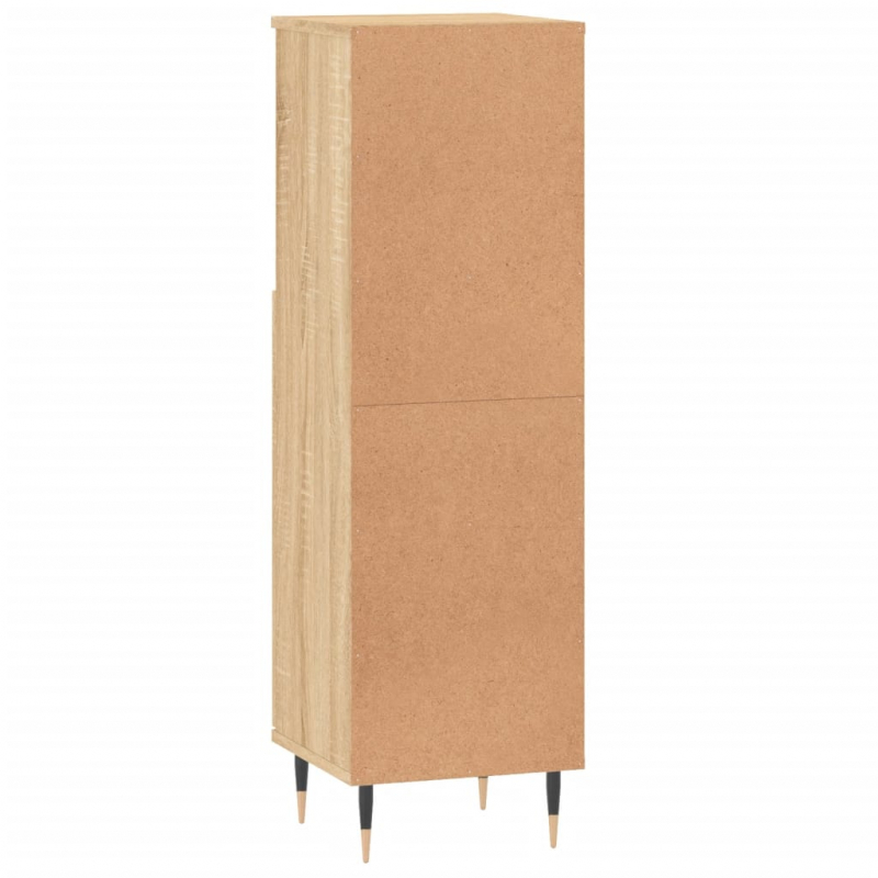 Badschrank Sonoma-Eiche 30x30x100 cm Holzwerkstoff