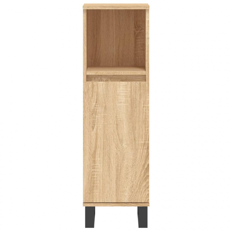 Badschrank Sonoma-Eiche 30x30x100 cm Holzwerkstoff