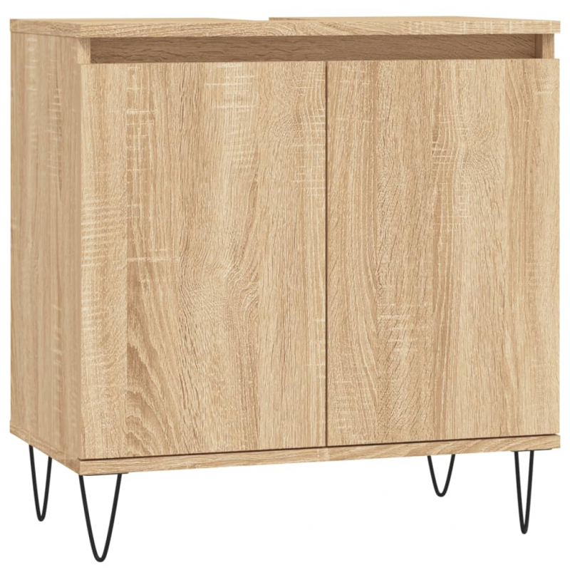 Badschrank Sonoma-Eiche 58x33x60 cm Holzwerkstoff