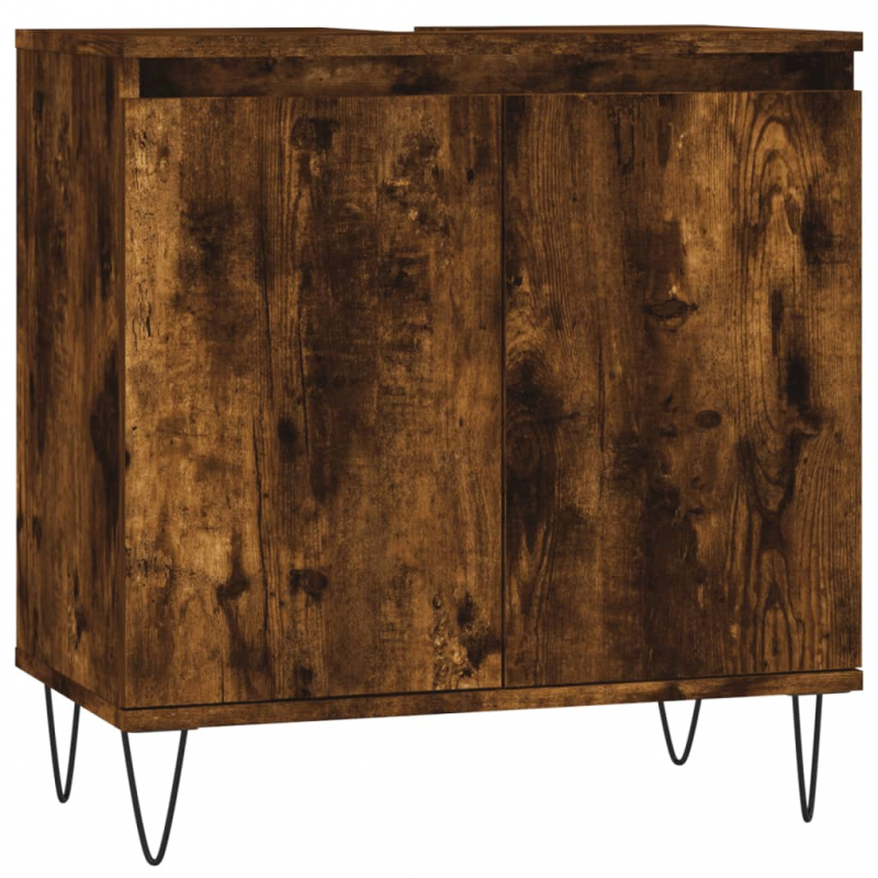 Badschrank Räuchereiche 58x33x60 cm Holzwerkstoff