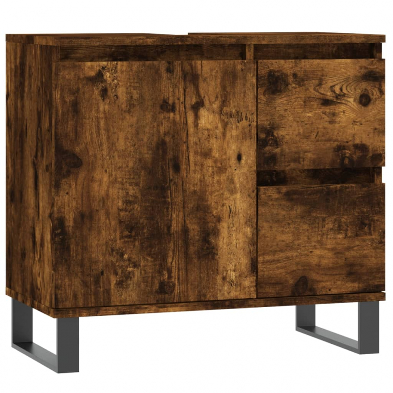 Badschrank Räuchereiche 65x33x60 cm Holzwerkstoff