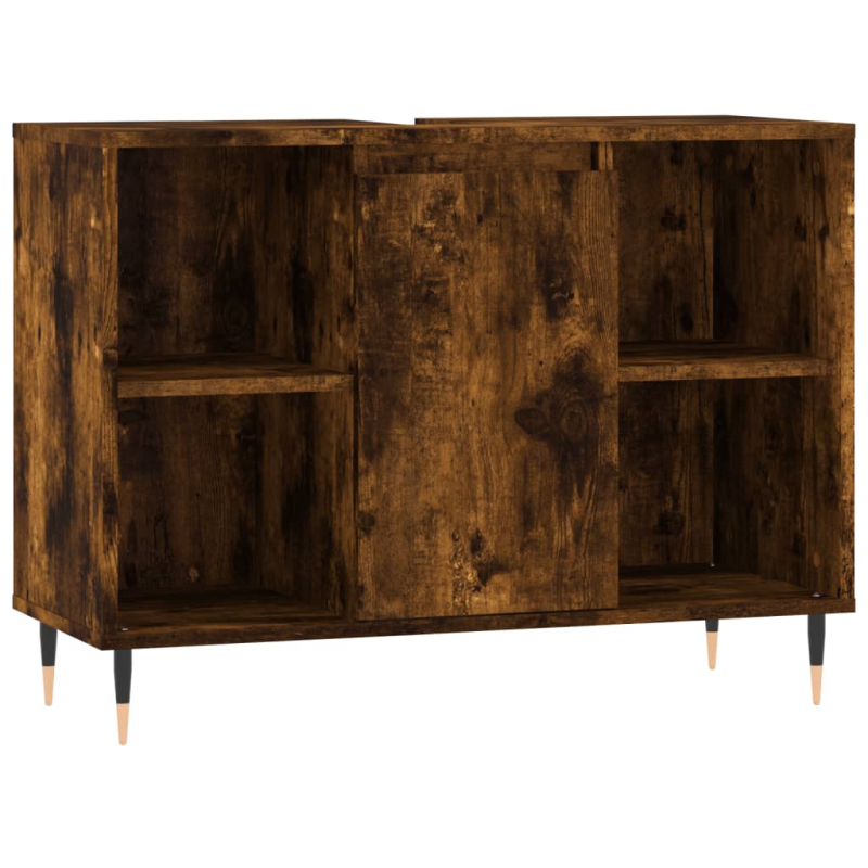 Badschrank Räuchereiche 80x33x60 cm Holzwerkstoff