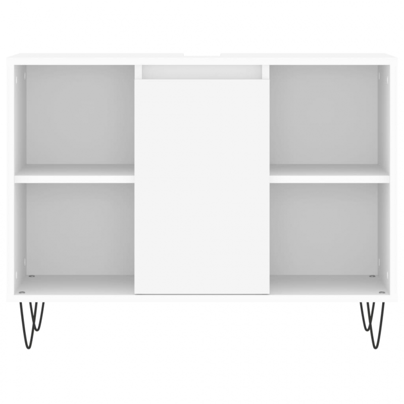 Badschrank Weiß 80x33x60 cm Holzwerkstoff