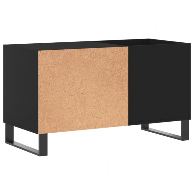 Plattenschrank Schwarz 85x38x48 cm Holzwerkstoff