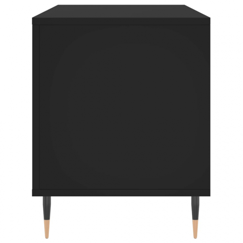 Plattenschrank Schwarz 100x38x48 cm Holzwerkstoff