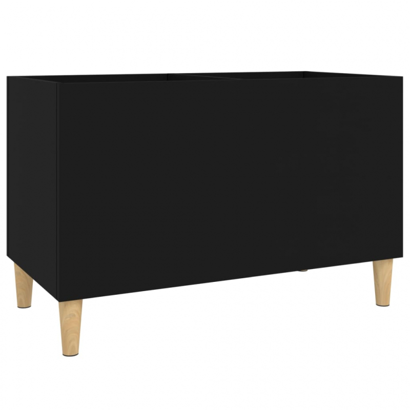 Plattenschrank Schwarz 74,5x38x48 cm Holzwerkstoff