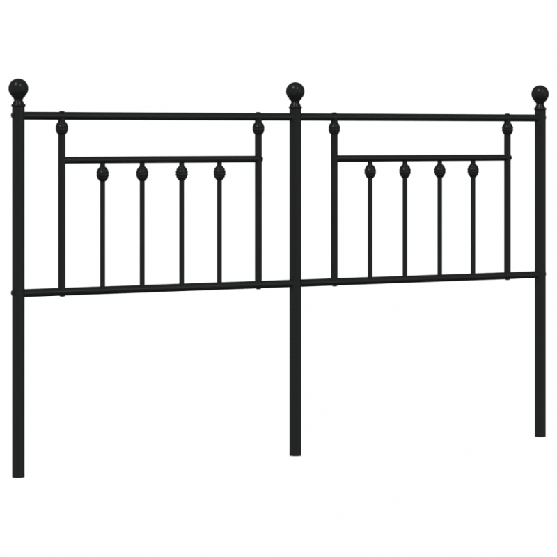 Kopfteil Metall Schwarz 180 cm