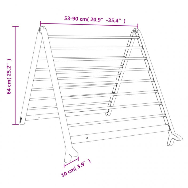 Wäscheständer für Badewanne Ausziehbar 53-90 cm Aluminium