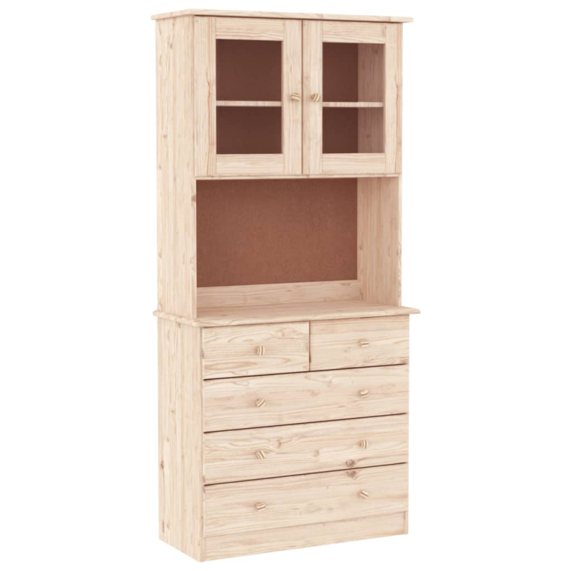 Highboard ALTA 77x35x165 cm Massivholz Kiefer