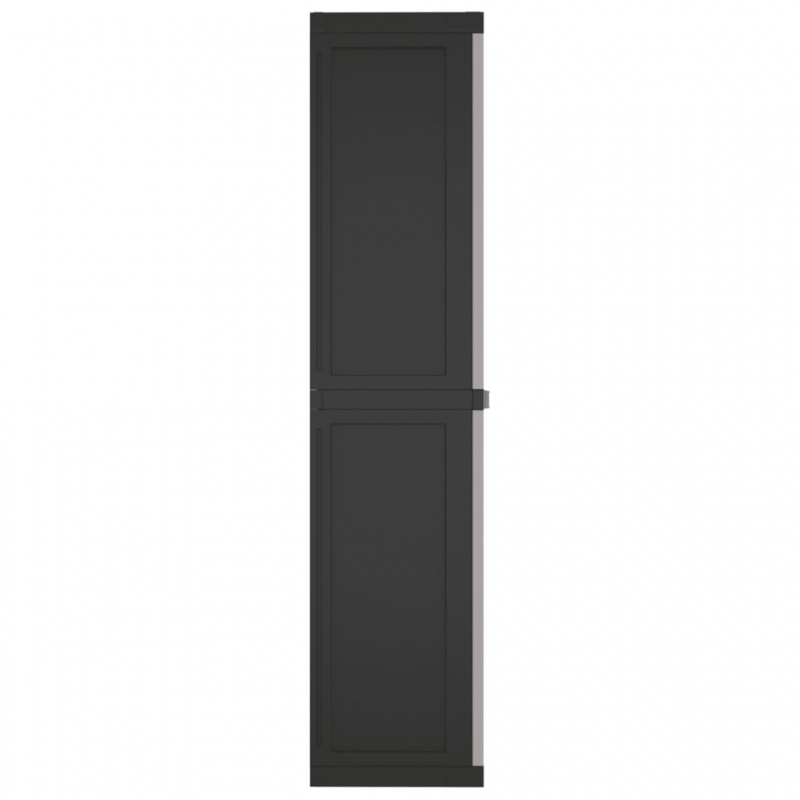 Gartenschrank Grau und Schwarz 97x37x165 cm PP