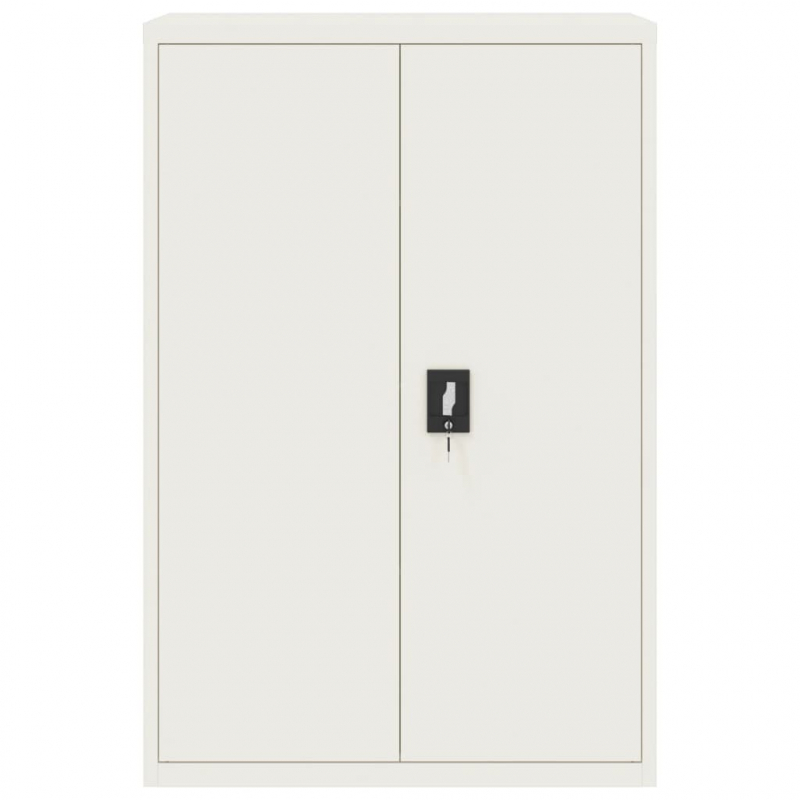 Aktenschrank Weiß 90x40x140 cm Stahl