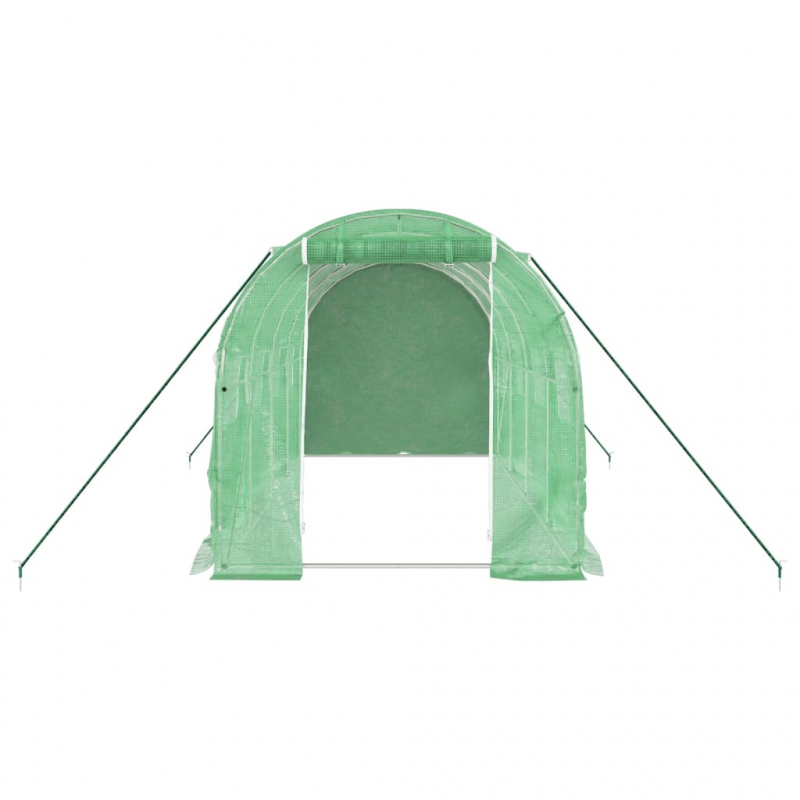 Gewächshaus mit Stahlrahmen Grün 8 m² 4x2x2 m