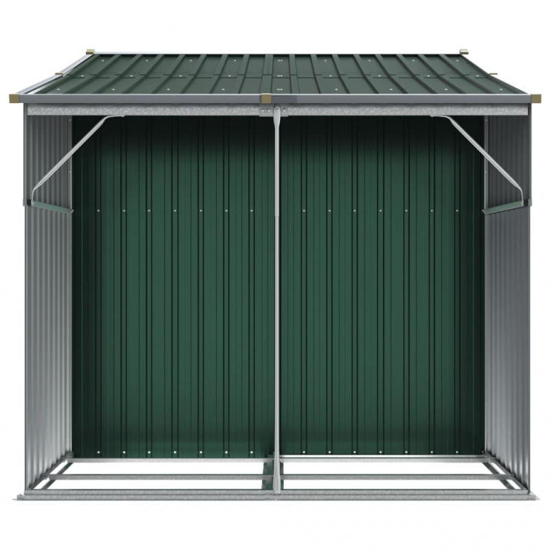 Gerätehaus Grün 277x192,5x179 cm Verzinkter Stahl