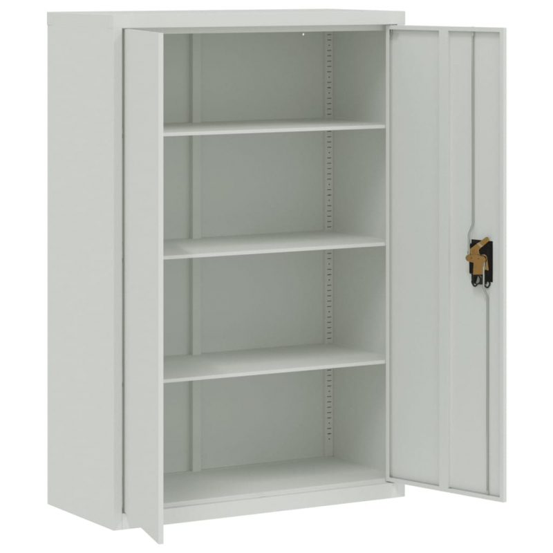 Aktenschrank Hellgrau 90x40x180 cm Stahl