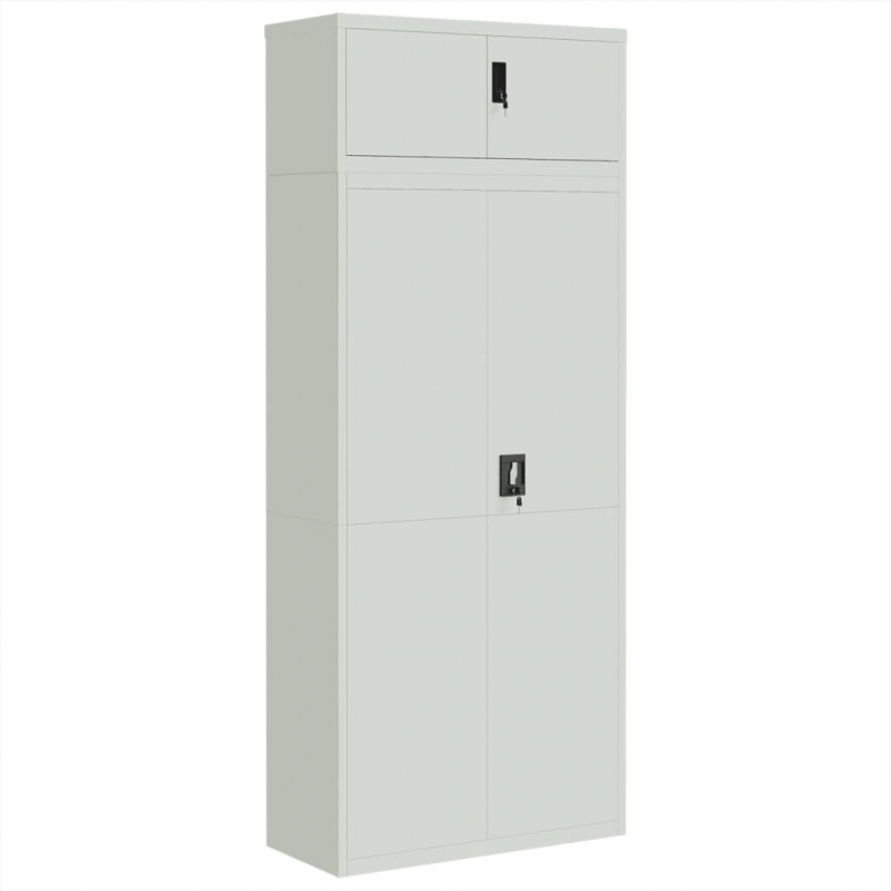 Aktenschrank Hellgrau 90x40x220 cm Stahl