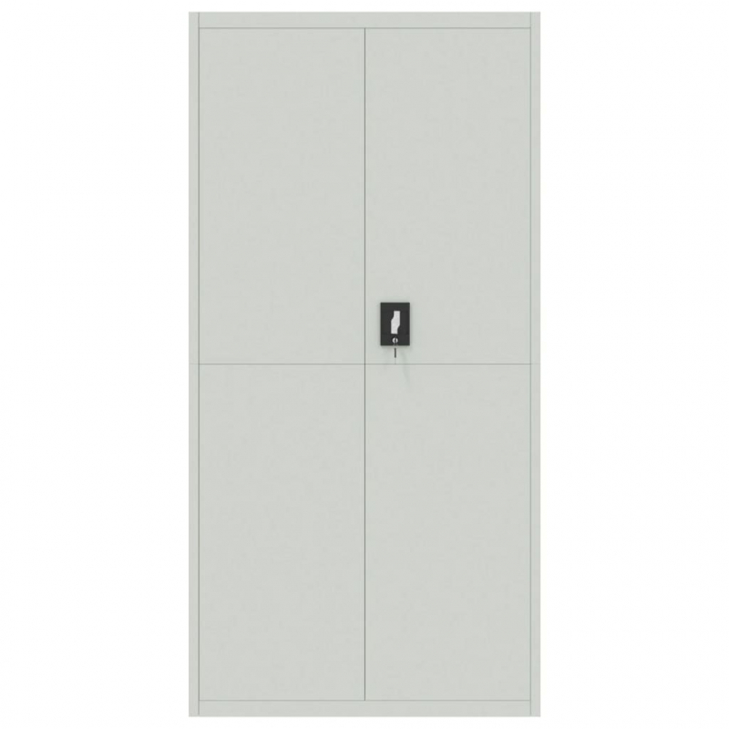 Aktenschrank Hellgrau 90x40x220 cm Stahl