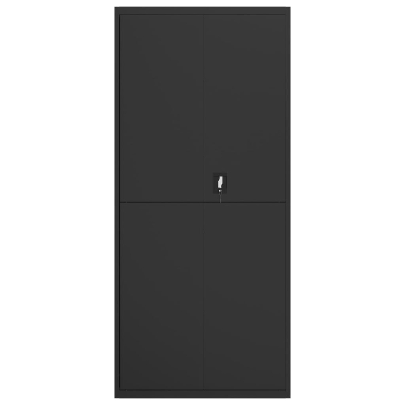 Aktenschrank Schwarz 90x40x240 cm Stahl