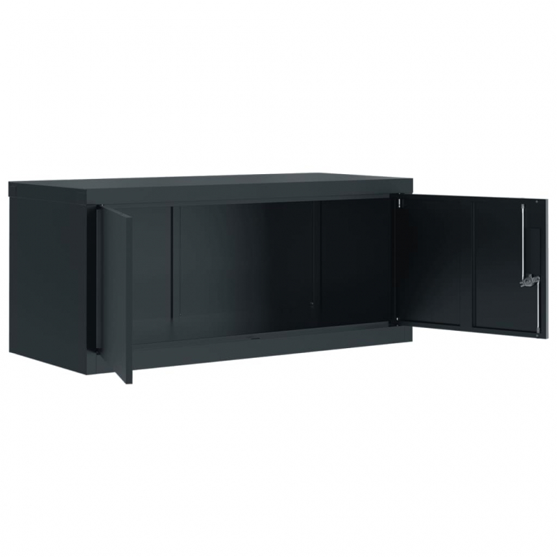 Aktenschrank Anthrazit 90x40x180 cm Stahl