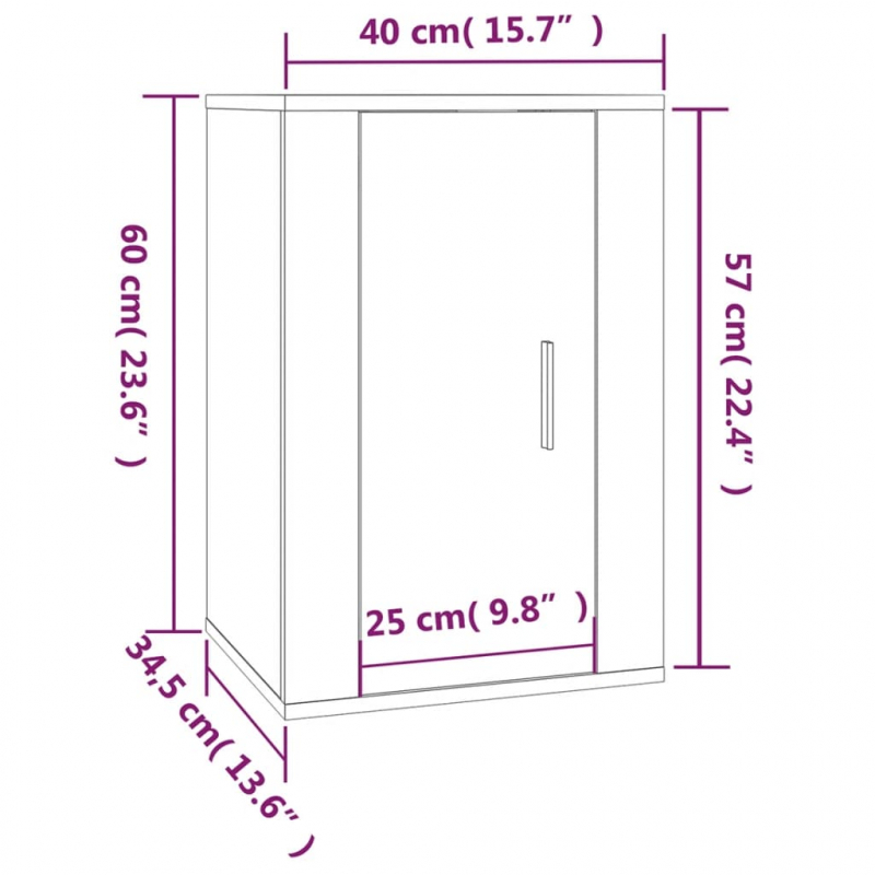 2-tlg. TV-Schrank-Set Grau Sonoma Holzwerkstoff