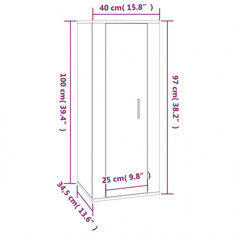 2-tlg. TV-Schrank-Set Räuchereiche Holzwerkstoff