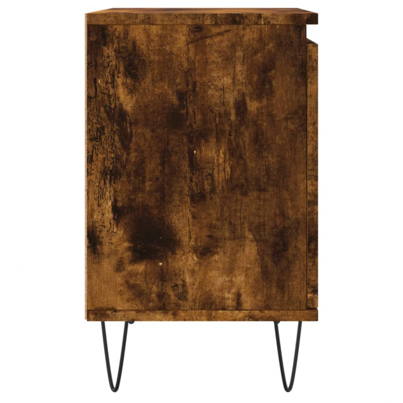 Nachttische 2 Stk. Räuchereiche 40x30x50 cm Holzwerkstoff