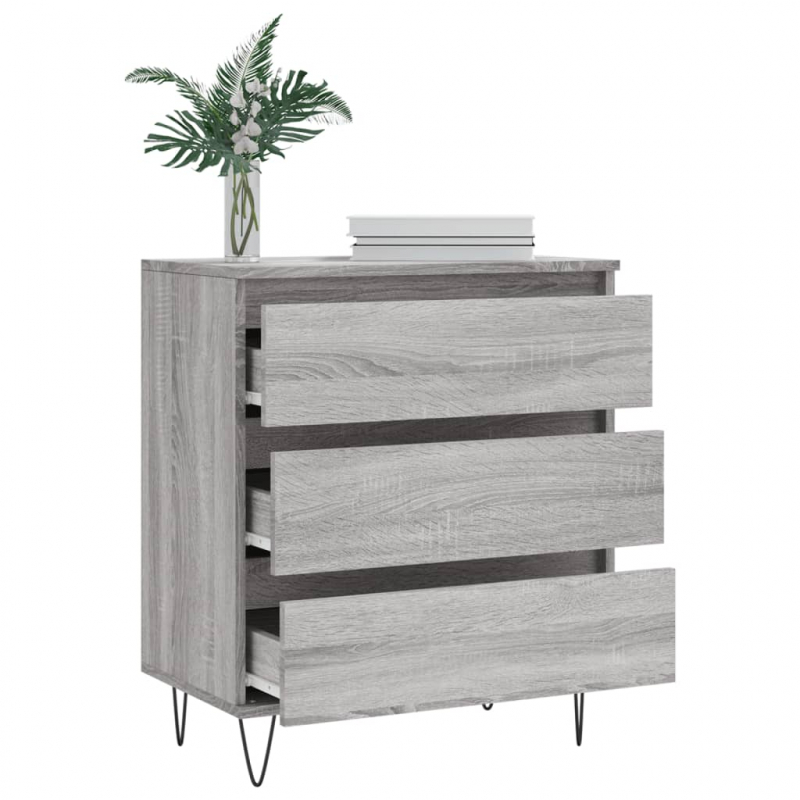Sideboard Grau Sonoma 60x35x70 cm Holzwerkstoff
